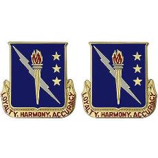 93rd Signal Brigade Unit Crest (Loyalty, Harmony, Accuracy)